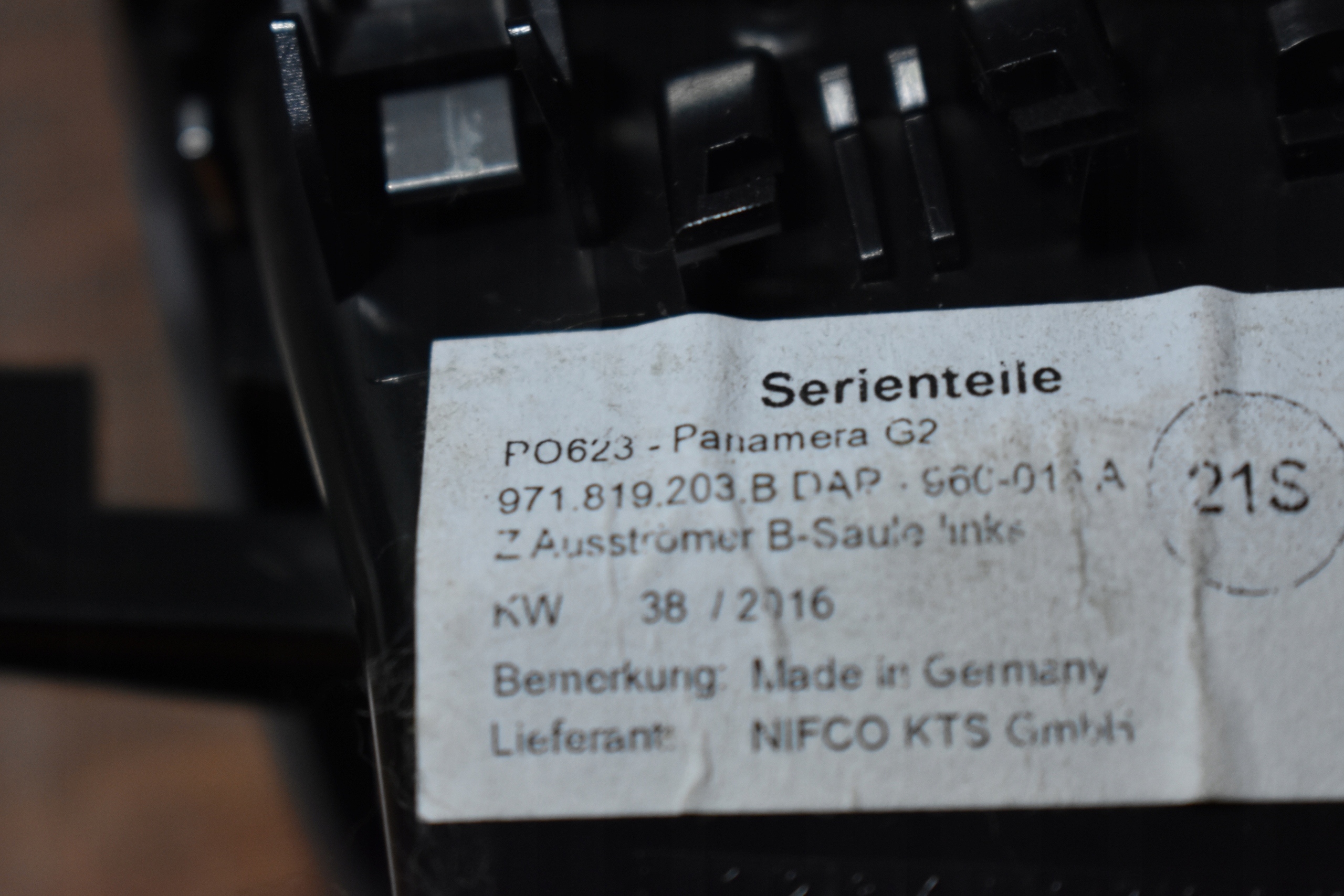 IDEALNA grid air conditioning devices SLUPKA B left PORSCHE PANAMERA 971 1