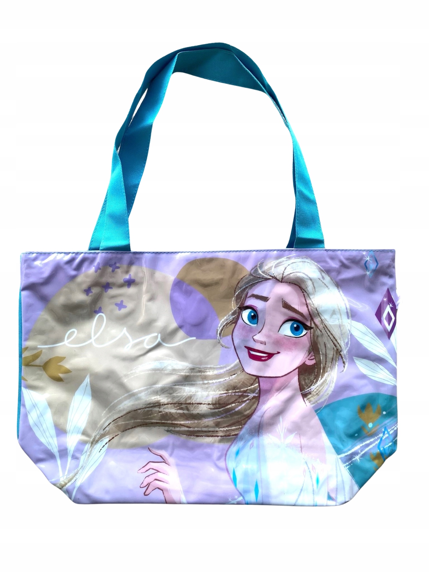 TORBA PLAŻOWA DUŻA TOREBKA SHOPPER NA PLAŻĘ NA LATO PIKNIK ELSA ELSA FROZEN Kolor wielokolorowy