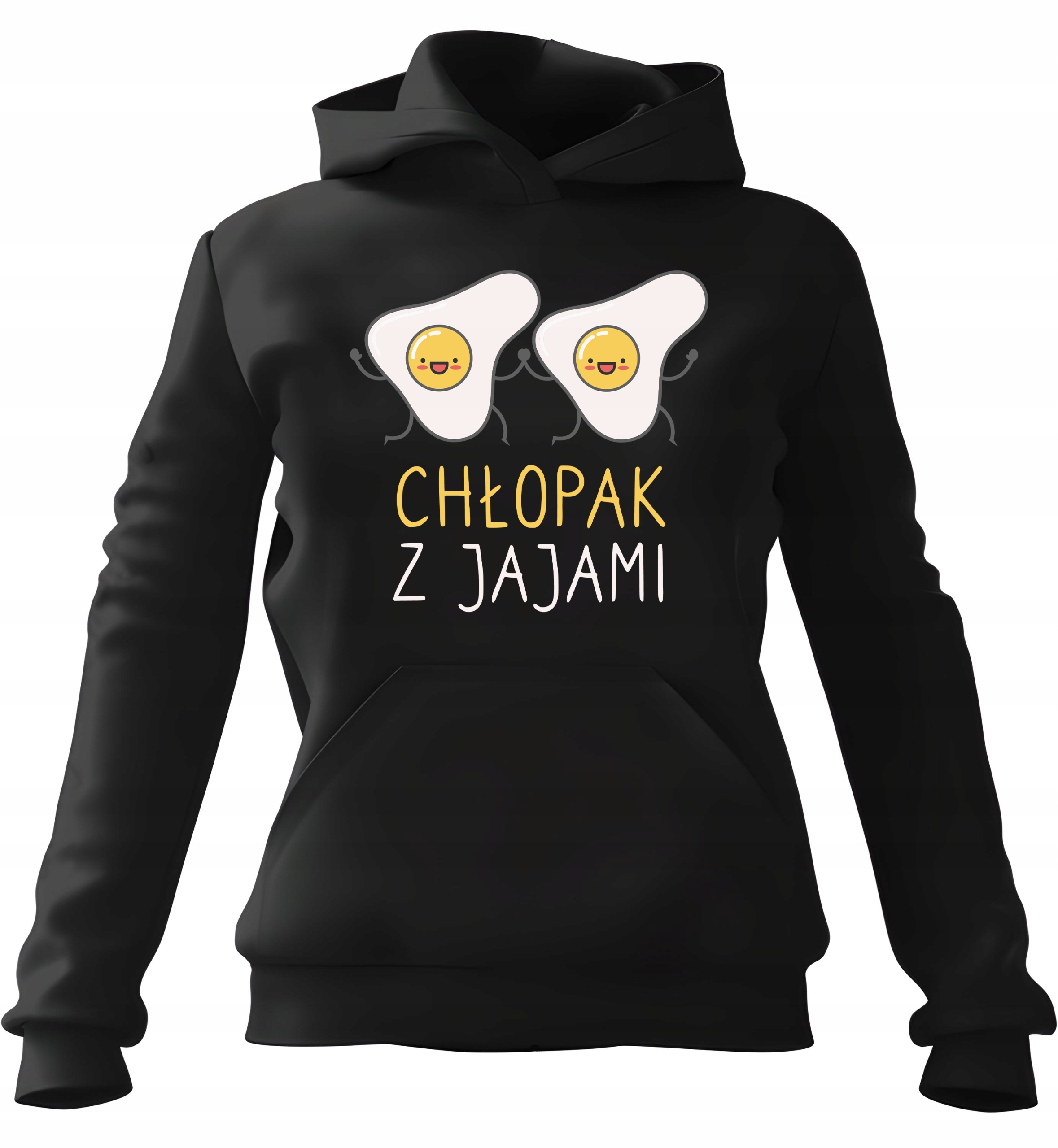 pánská mikina s kapucí Chlapec s vejci Černá M Pro něj Chlapa Manžela Chlap