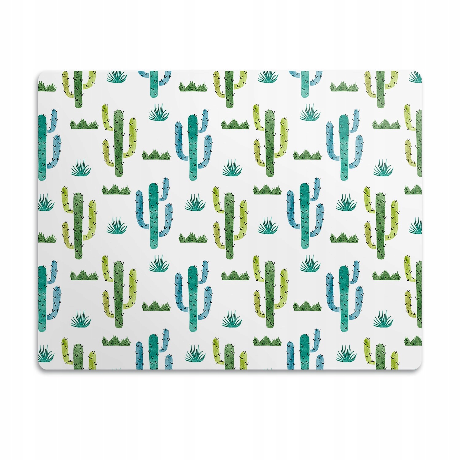 Levně Podložka pro psa pod misku Malované kaktusy 90x60 cm