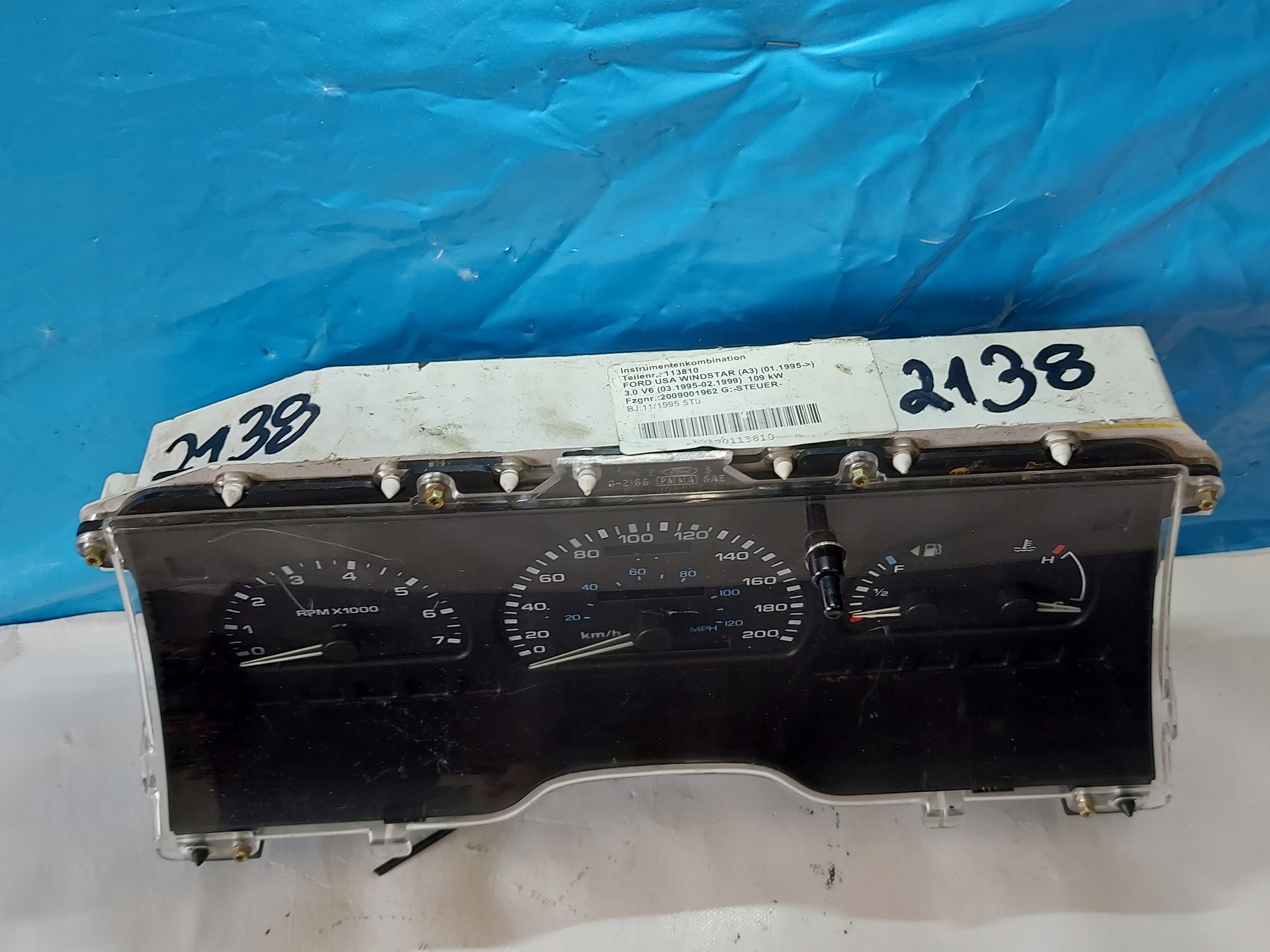 dials clock FORD WINDSTAR 3.0 V6 A072195