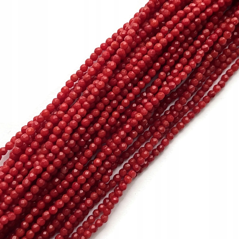 1867 Korál přírodní fazetovaná kulička cca 3mm