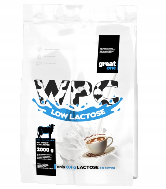 Syrovátkový koncentrát syrovátky Wpc Low Lactose 2 Kg Caffe Latte Great One