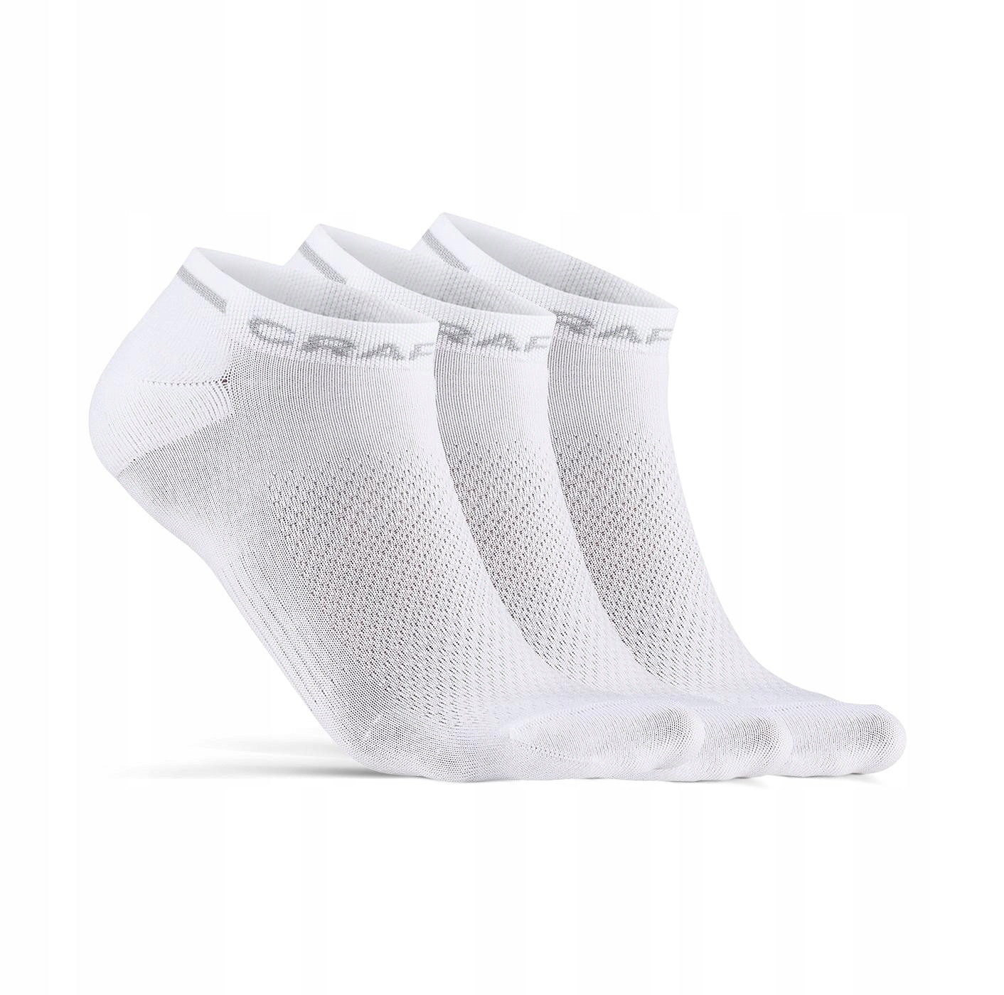 Skarpetki Stopki Sportowe Craft Core Dry Shaftless Socks 3-pak 43-45 Białe