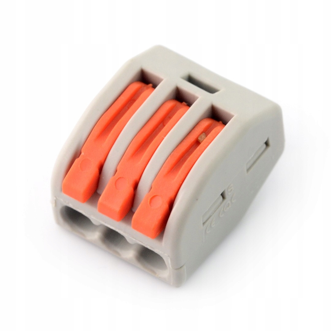 

Kostka elektryczna 3pin 250V pomarańczowa