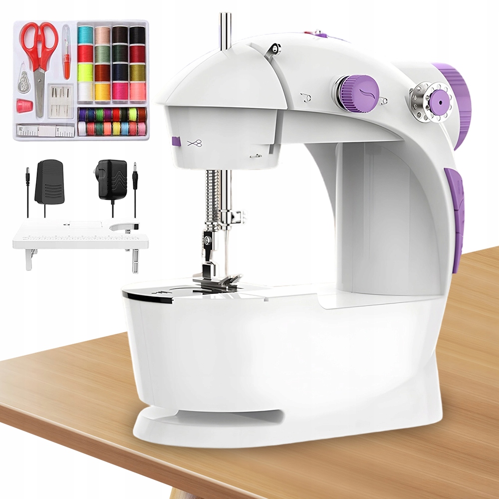 Šicí Stroj S Nožním Pedálem Pro Džíny A Trička, Fialový