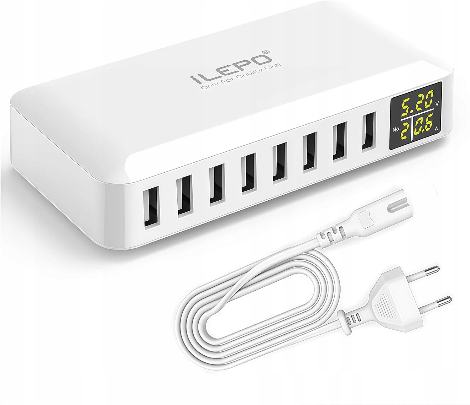 Ładowarka Stacja Ładująca Wieloportowa Piarhlie LCD Mocna 40W +kabel