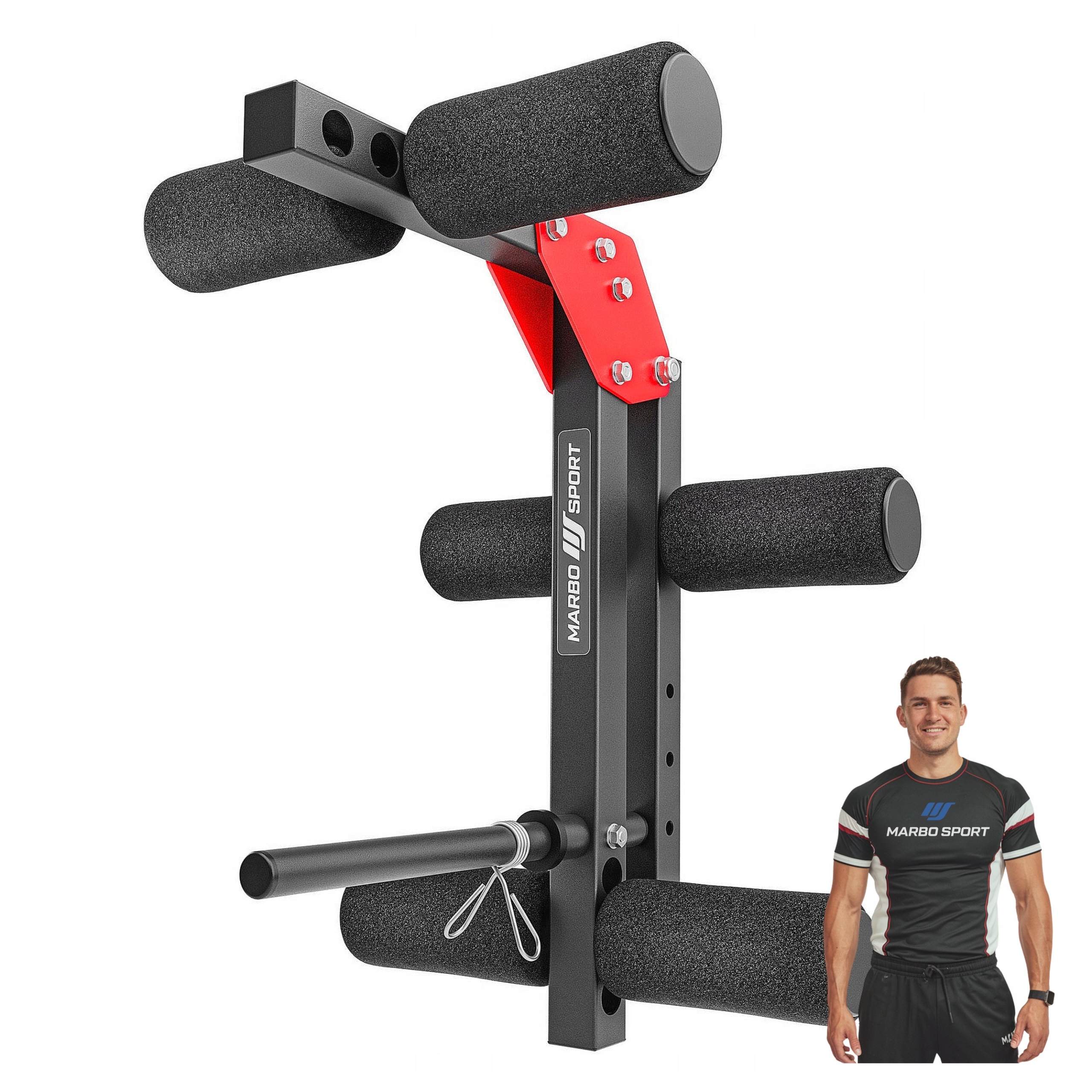 Przyrząd Marbo do ćwiczeń nóg do ławki mięśnie siłownia linia Home stal-Zdjęcie-0