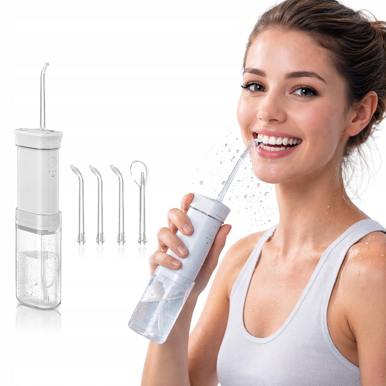 Irygator Przenośny Haxe HX714 Bezprzewodowy Do Zębów 4X Dysze Mocny