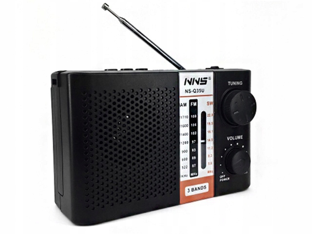 PRZENOŚNE RADIO AKUMULATOROWE USB/MICRO SD LATARKA Zasilanie sieciowo-bateryjne