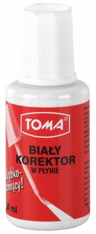 KOREKTOR W PŁYNIE 20ML PĘDZEL (10SZT) TOMA