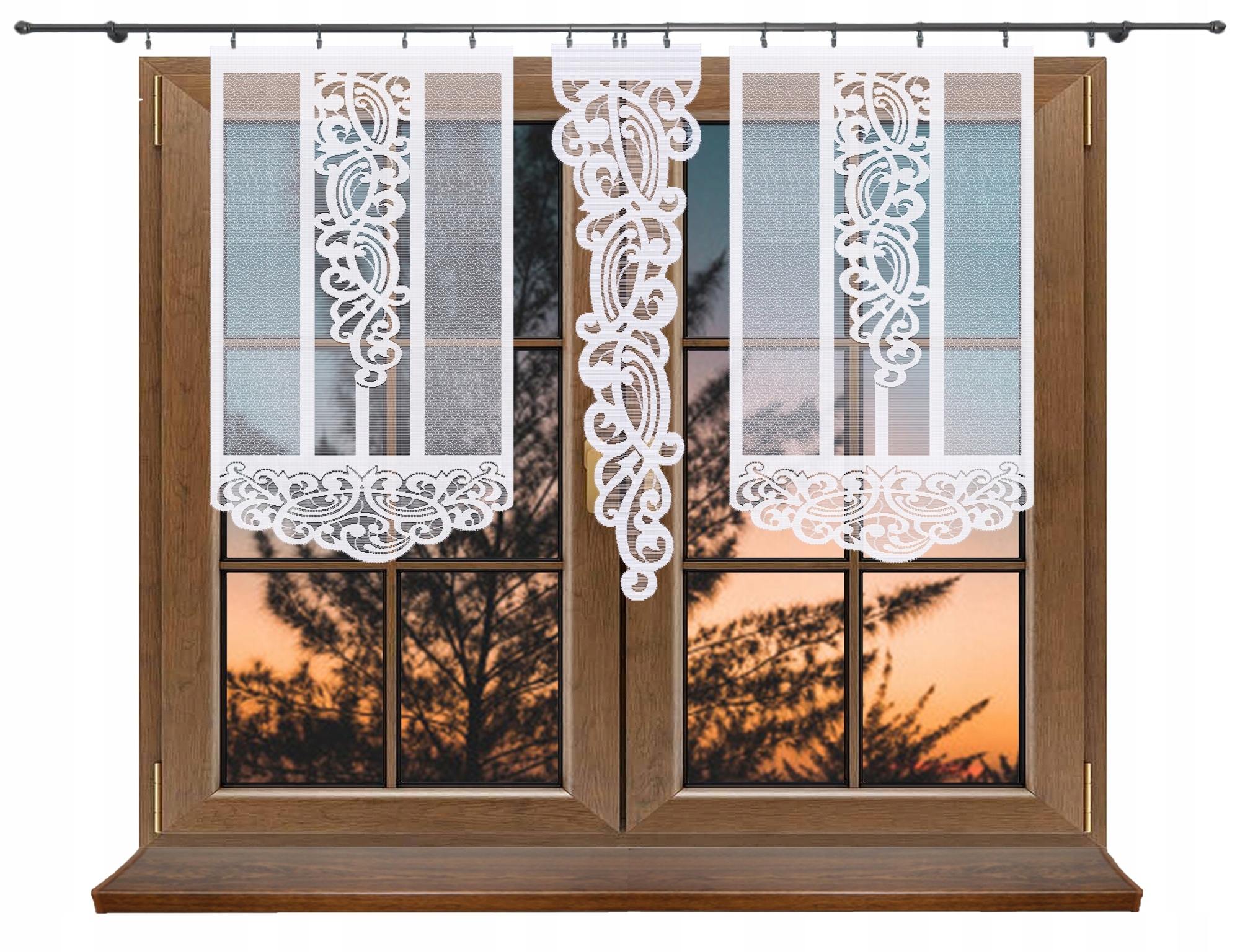 

Panel Ażur Firana Gotowa Żakard 60x100 Portos