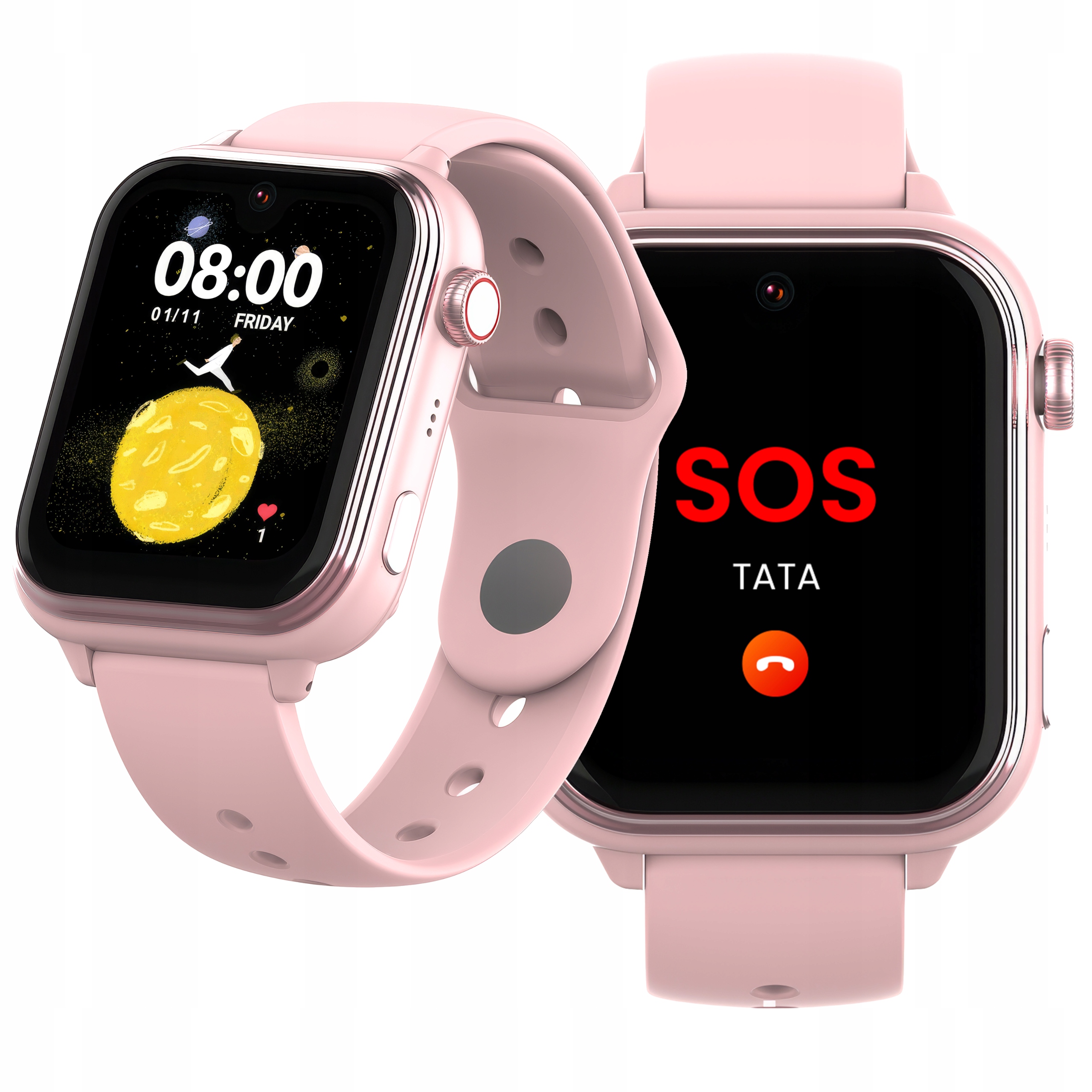 Chytré Hodinky pro děti Kiano Watch Alpha Kid Pink Gps 4G Lte