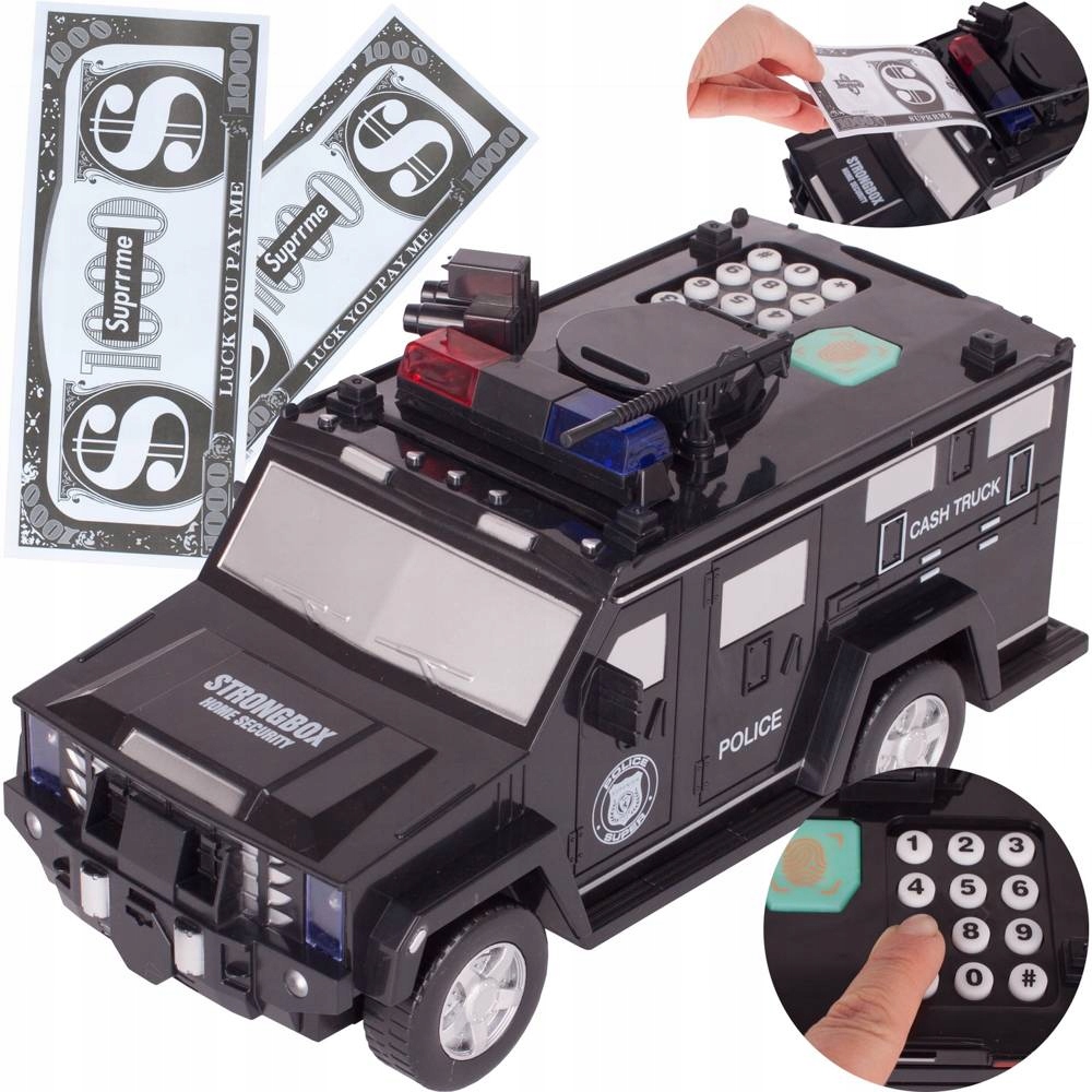 

Auto Skarbonka Szyfr Kod Wciąga Banknoty Policja