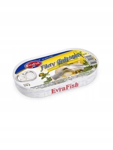 Levně 8 x Evrafish Filé sleďový v oleji 170 g