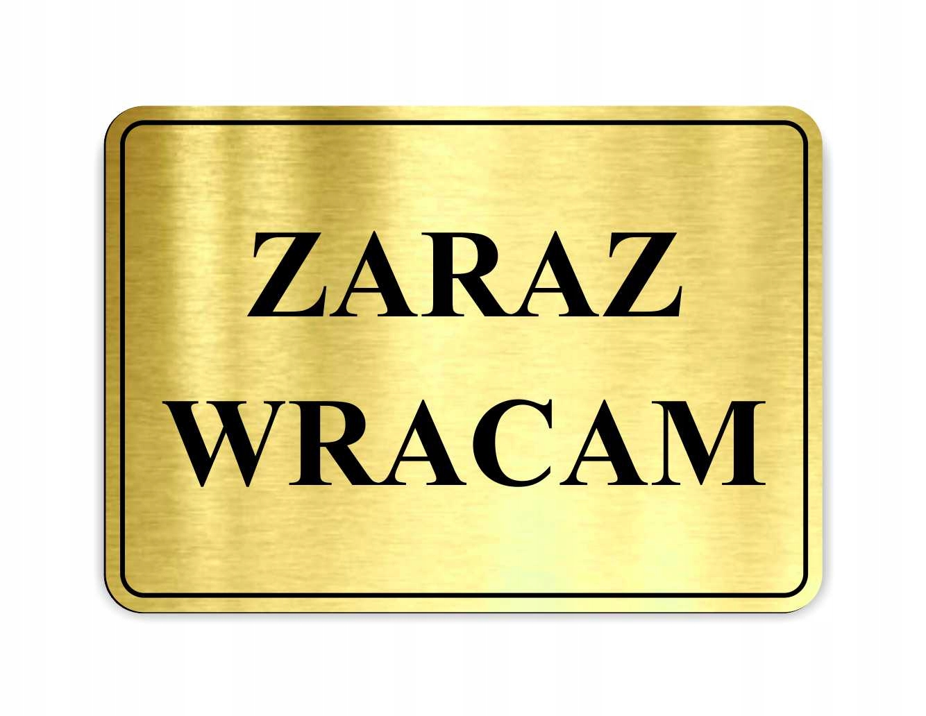 TABLICZKA Zaraz wracam Godziny Otwarcia dwustr. A5 Marka inna