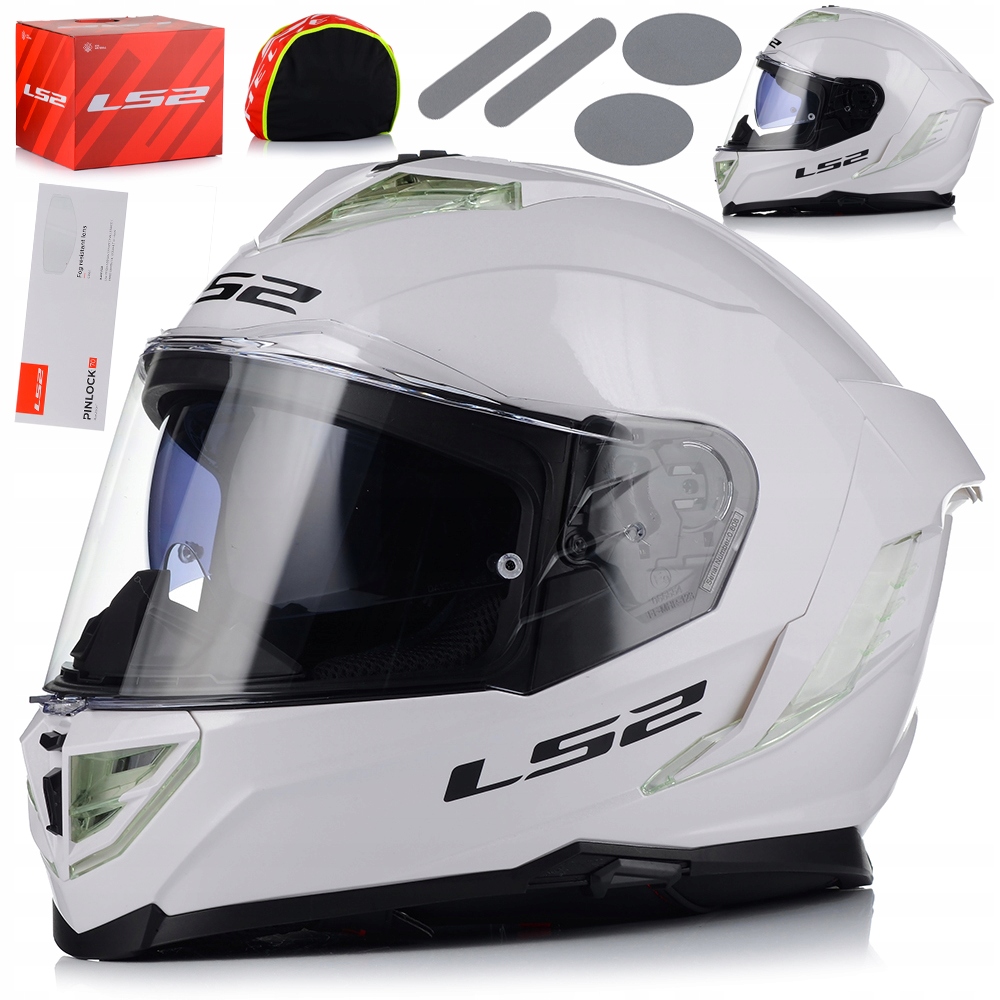Motocyklová Prilba LS2 FF818 Storm III Biely Lesk Pinlock Clona