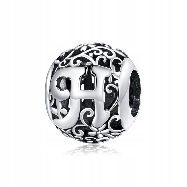 

Zawieszka Charms Litera H Srebro 925 Moda Trusky