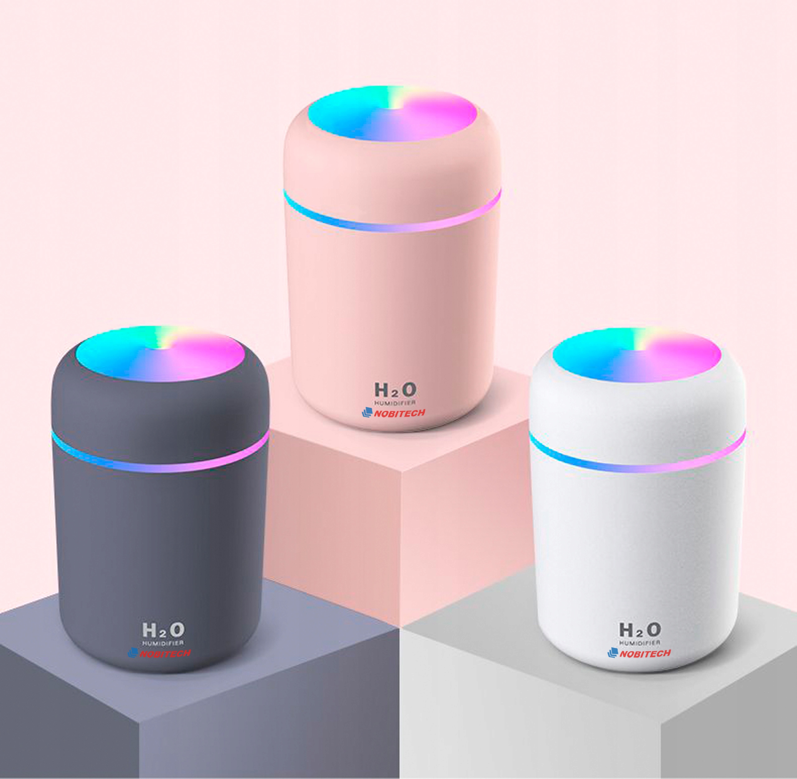 MINI NAWILŻACZ POWIETRZA DYFUZOR AROMATERAPIA RGB Wydajność 45 ml/h