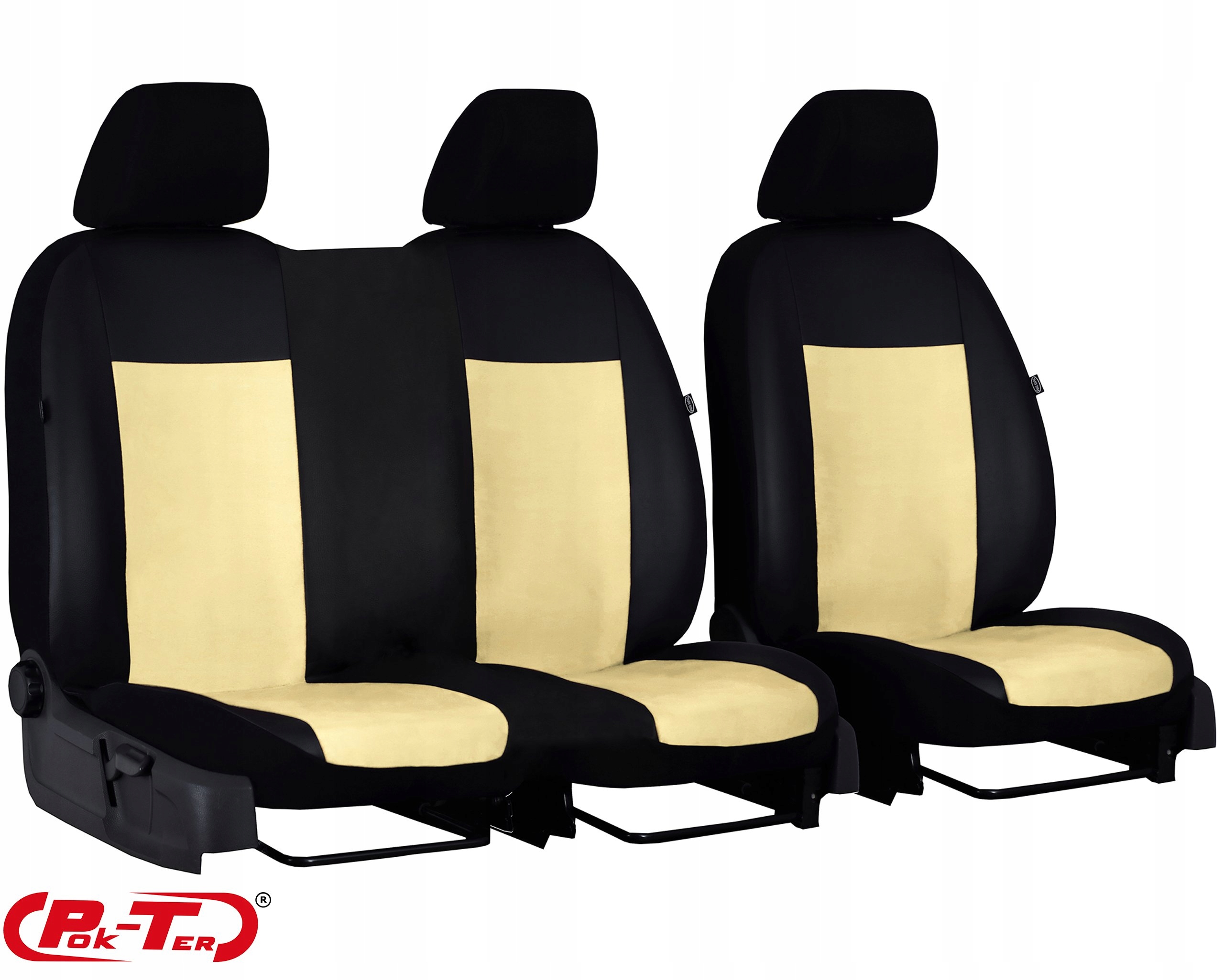 POKROWCE MIAROWE ALICANTE SAMOCHODOWE NA SIEDZENIA RENAULT KANGOO III 2+1 Model Unico