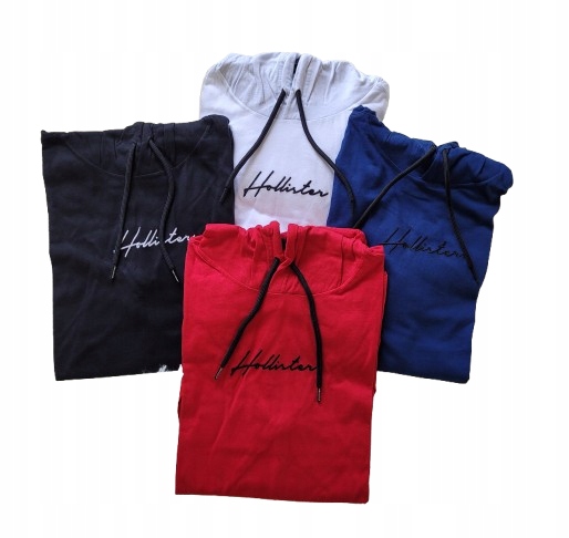 4x lehká mikina Hollister s dlouhým rukávem s kapucí 4pack L