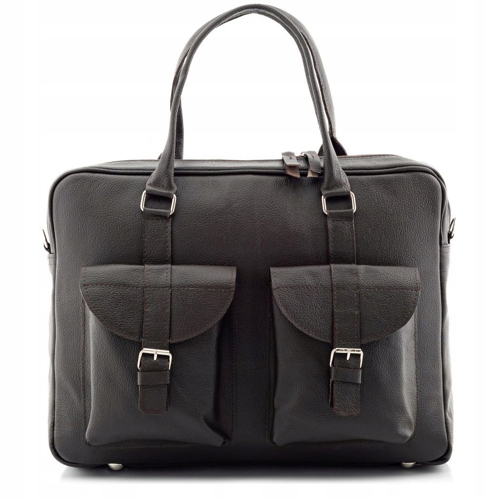 Belveder Hnědá taška na notebook 15,6" kožená Elegantní přes rameno BVL92