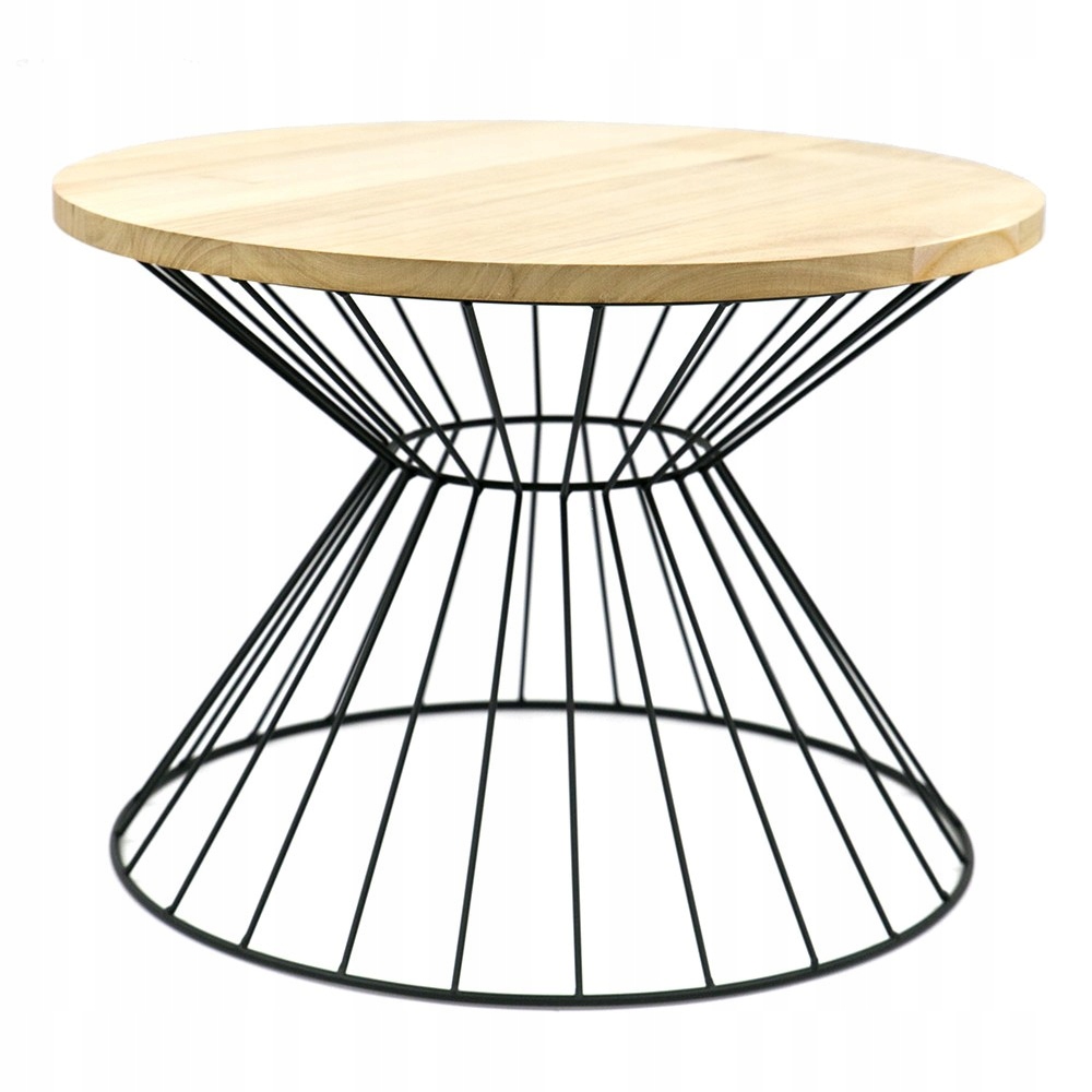 Drevený Kovový Stolík 45 cm Čierny Bronzová Lavica