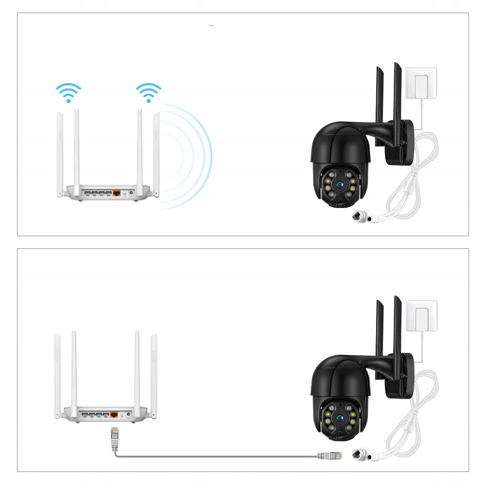 Kamera Obrotowa Zewnętrzna WiFi BEZPRZEWODOWA 8MPx UHD 4K MONITORING DOMU Kod producenta K-9