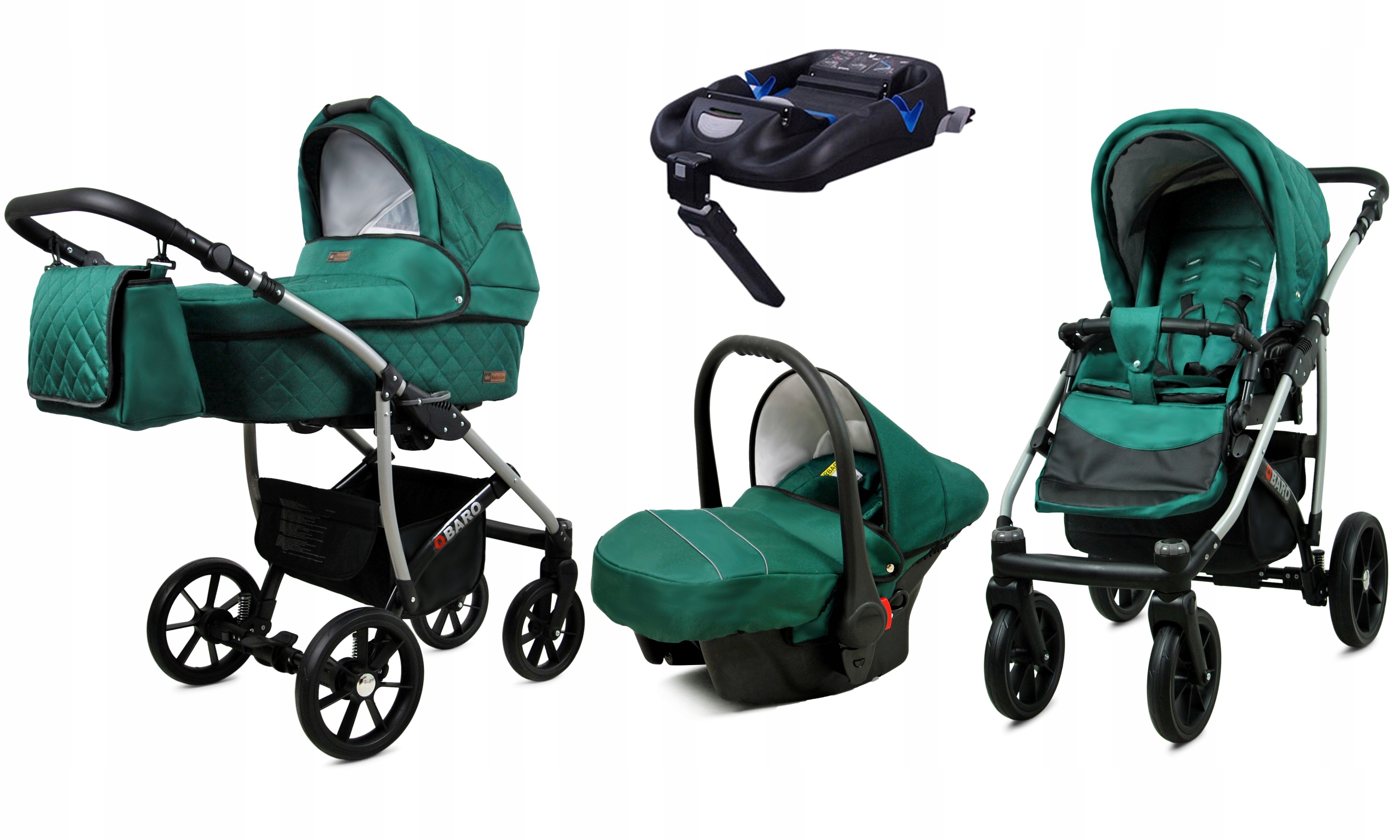 

BabyLux Wózek 4w1 dziecięcy Qbaro baza Isofix