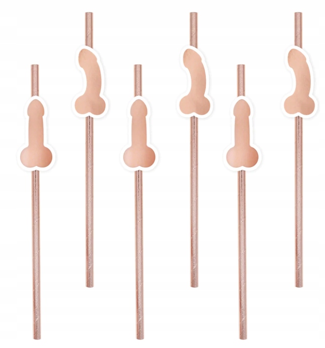 

Słomki Peniski rose gold Wieczór Panieński 8 szt.