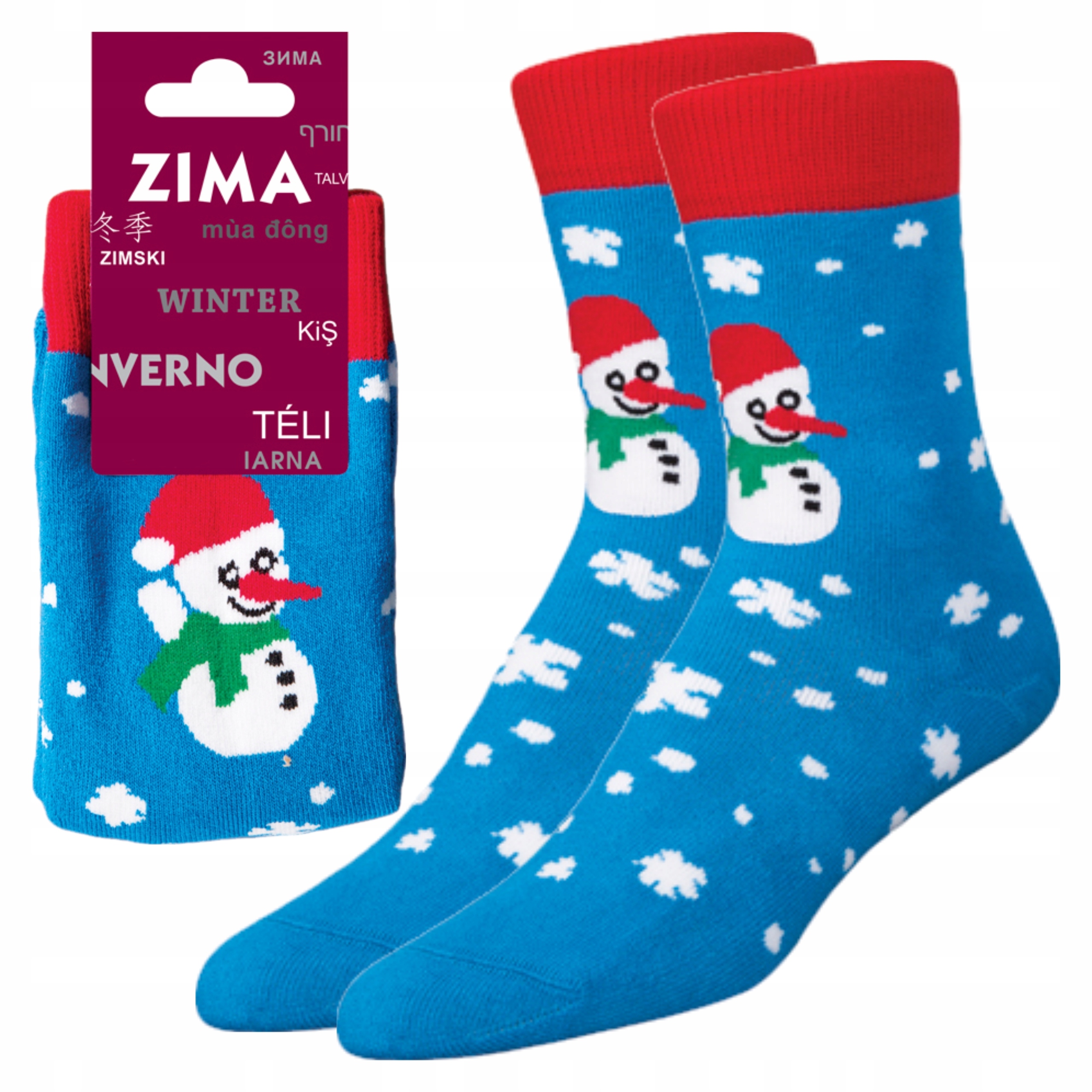 Bałwanek Skarpetki Bezuciskowe Frotta Polskie Jjw