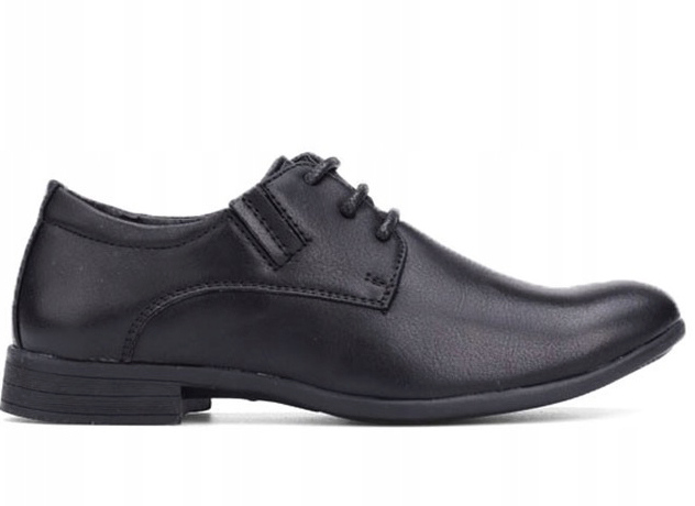 PÓŁBUTY KOMUNIA CHŁOPAK PANTOFELE MATOWE Czarne 36