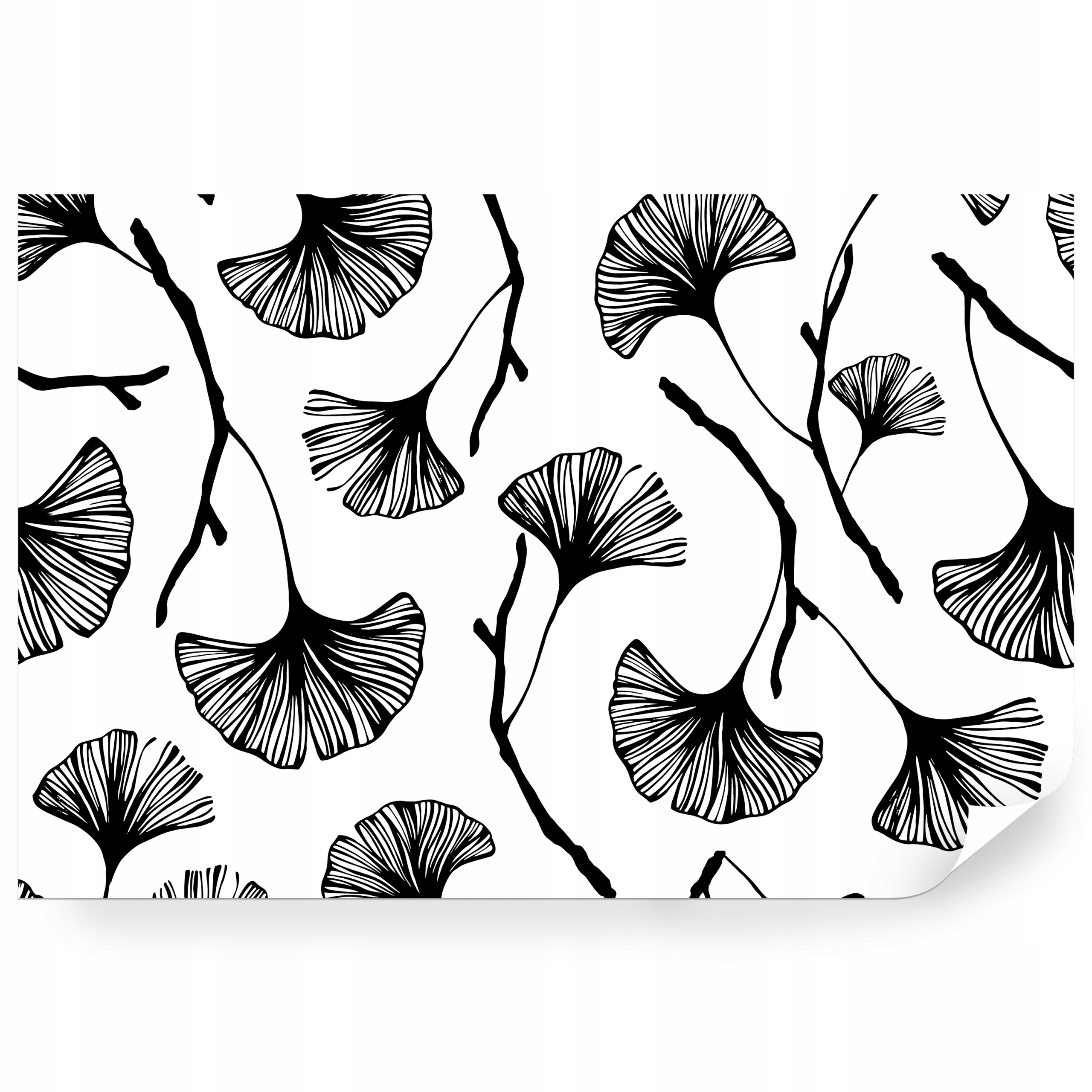Samolepiaca fototapeta Ilustrácia Listy Ginkgo Klasika 270 x 180 cm