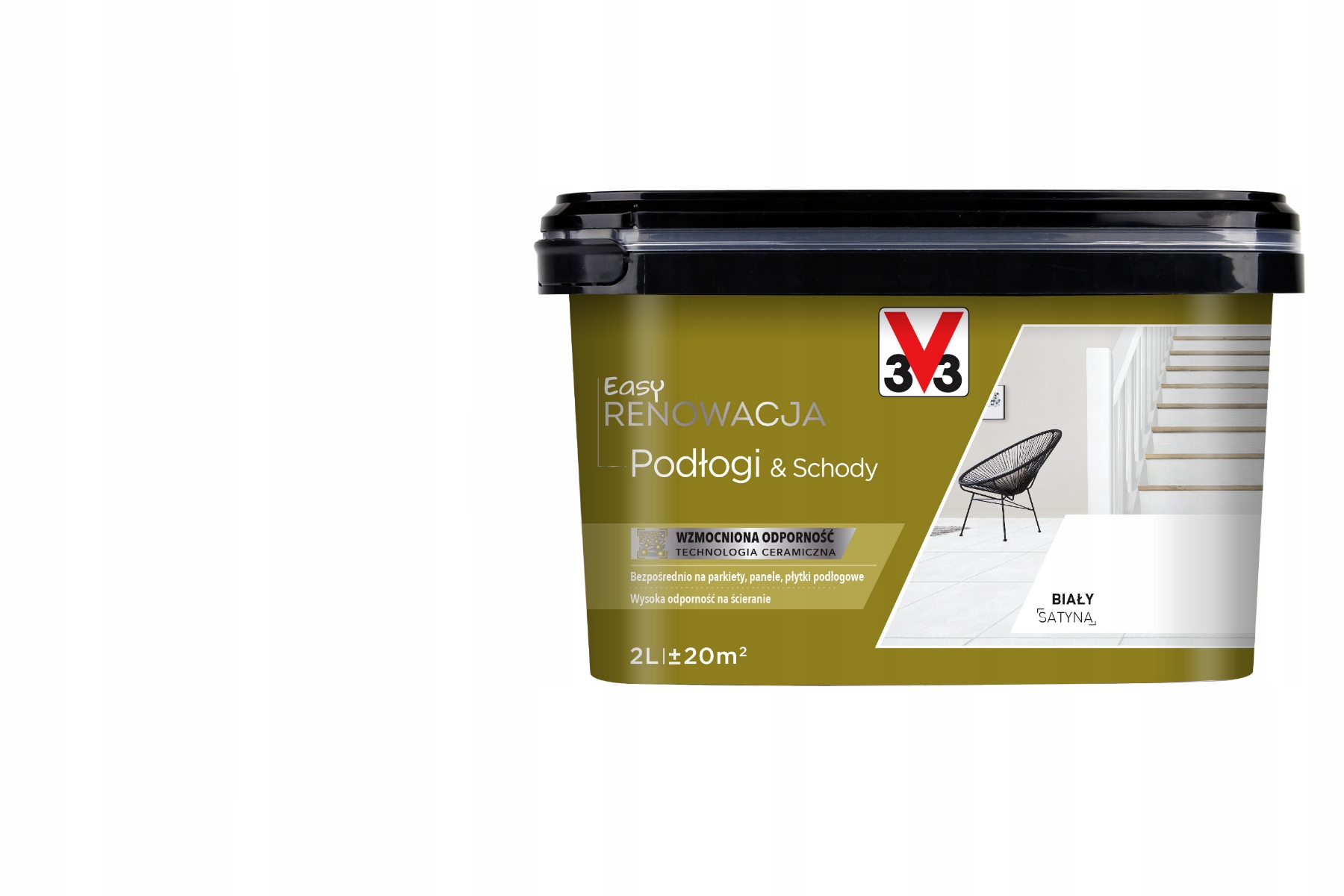 3V3 Easy Renovace Pvc Kafli Dlaždice Schody Garáž Boazeria White 2000ML