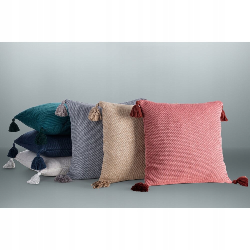 Poszewka kremowa 45X45 BOHO o strukturalnym wzorze Kolor kremowy