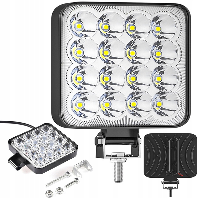 PRACOVNÁ LAMPA 16 LED HALOGÉN 48W 12V 24V IP67 E50