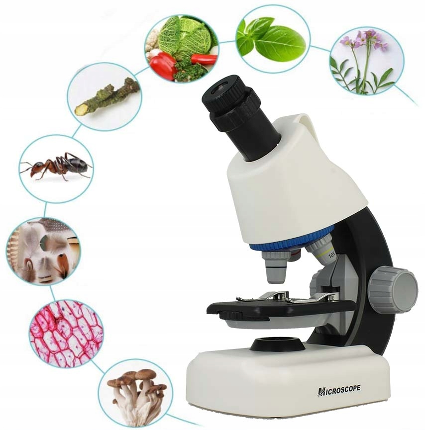 MIKROSKOP DLA DZIECI NAUKOWY SZKOLNY EDUKACYJNY powiększenie 640x Akcesoria Marka Pozostałe