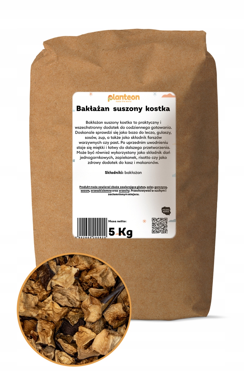 Lilek sušený kostka 5 kg přísada do omáček, pokrmů bez chemie, kvalita