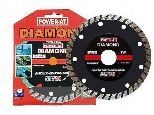 

Tarcza Diamentowa Turbo do betonu kostki 125 x 22