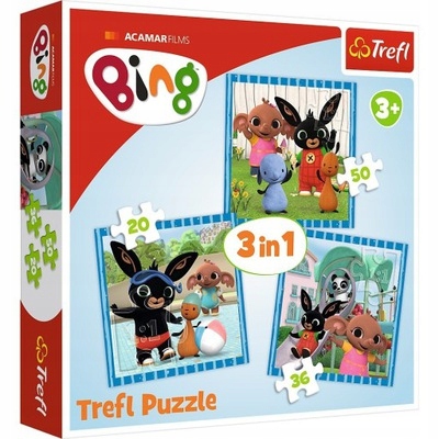 

puzzle Bing zestaw 3w1 Trzy różne Obrazki