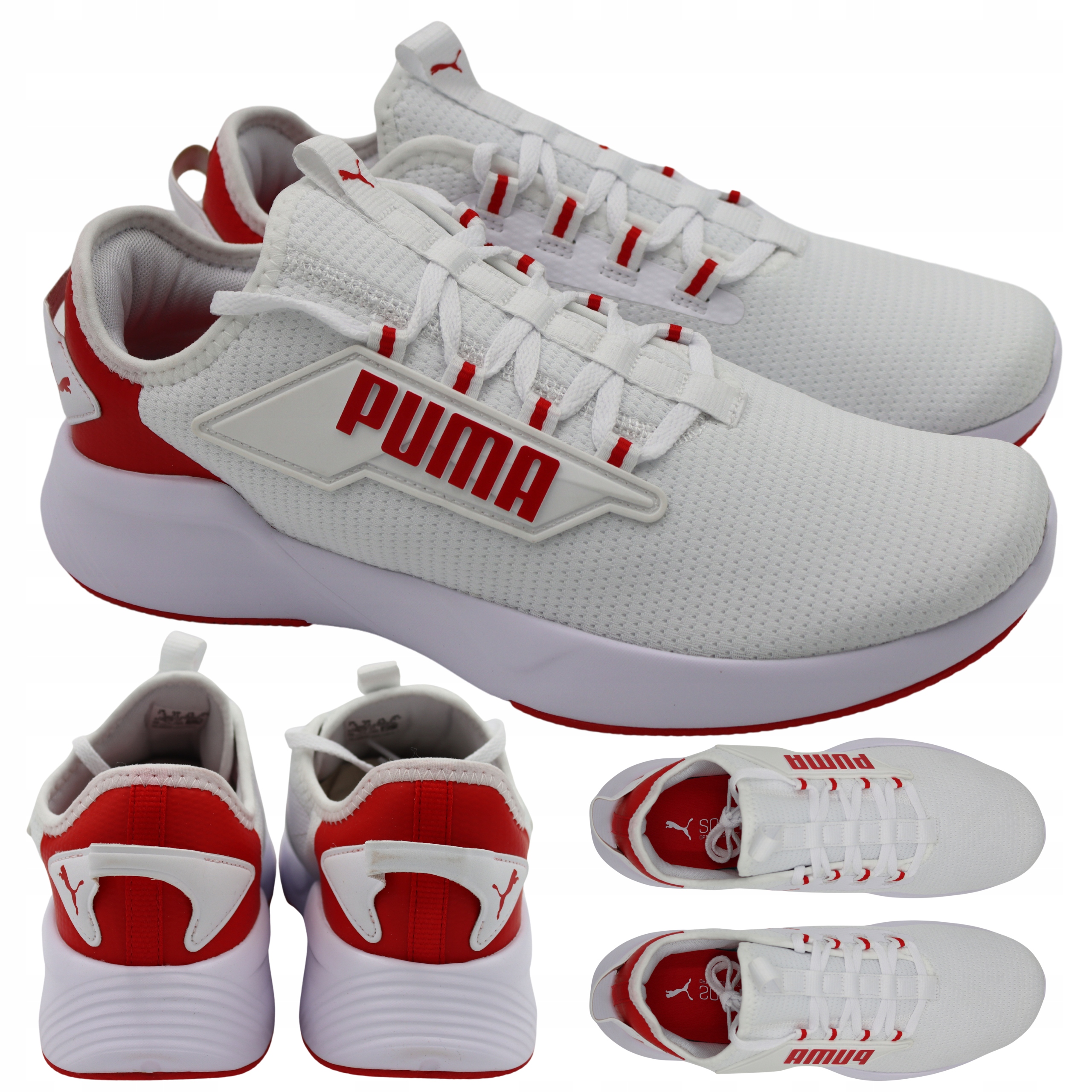 Pánské pohodlné sportovní boty bílé Puma Retaliate na běhání, velikost vel.