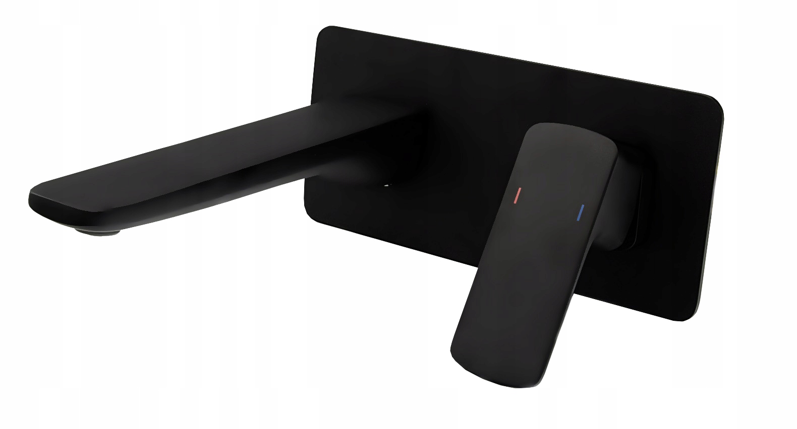 

Cubic Czarna Bateria Umywalkowa Podtynkowa Kwadrat