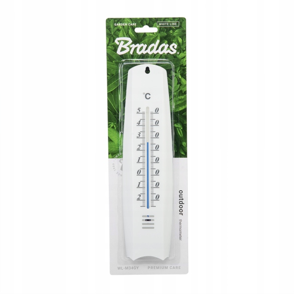 TERMOMETR ZEWNĘTRZNY PLASTIKOWY BRADAS WL-M34WH Kolor biały