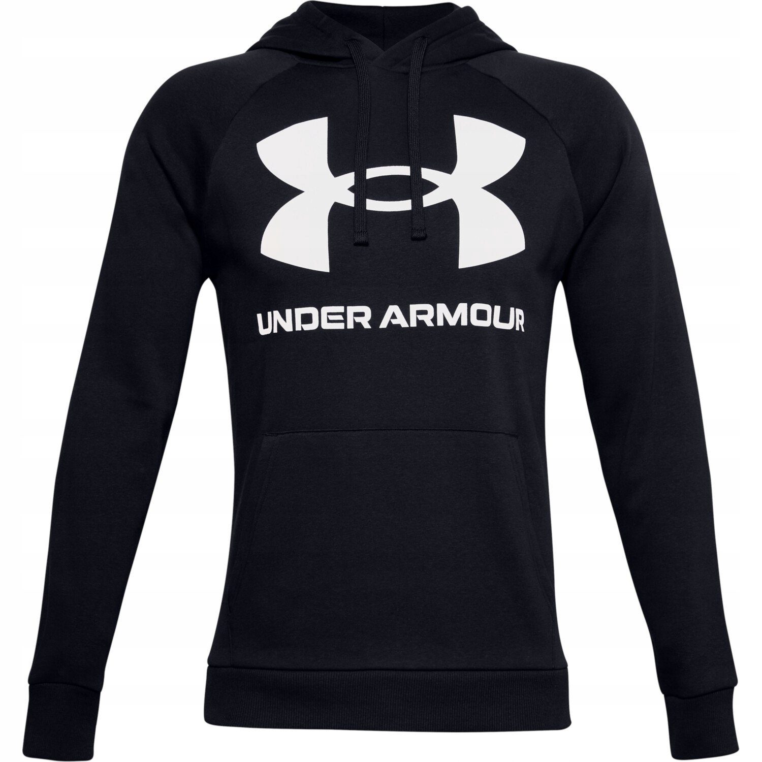 Y3740 Bluza z Kapturem Męska Under Armour Rival Fleece Duże Logo Czarna XL