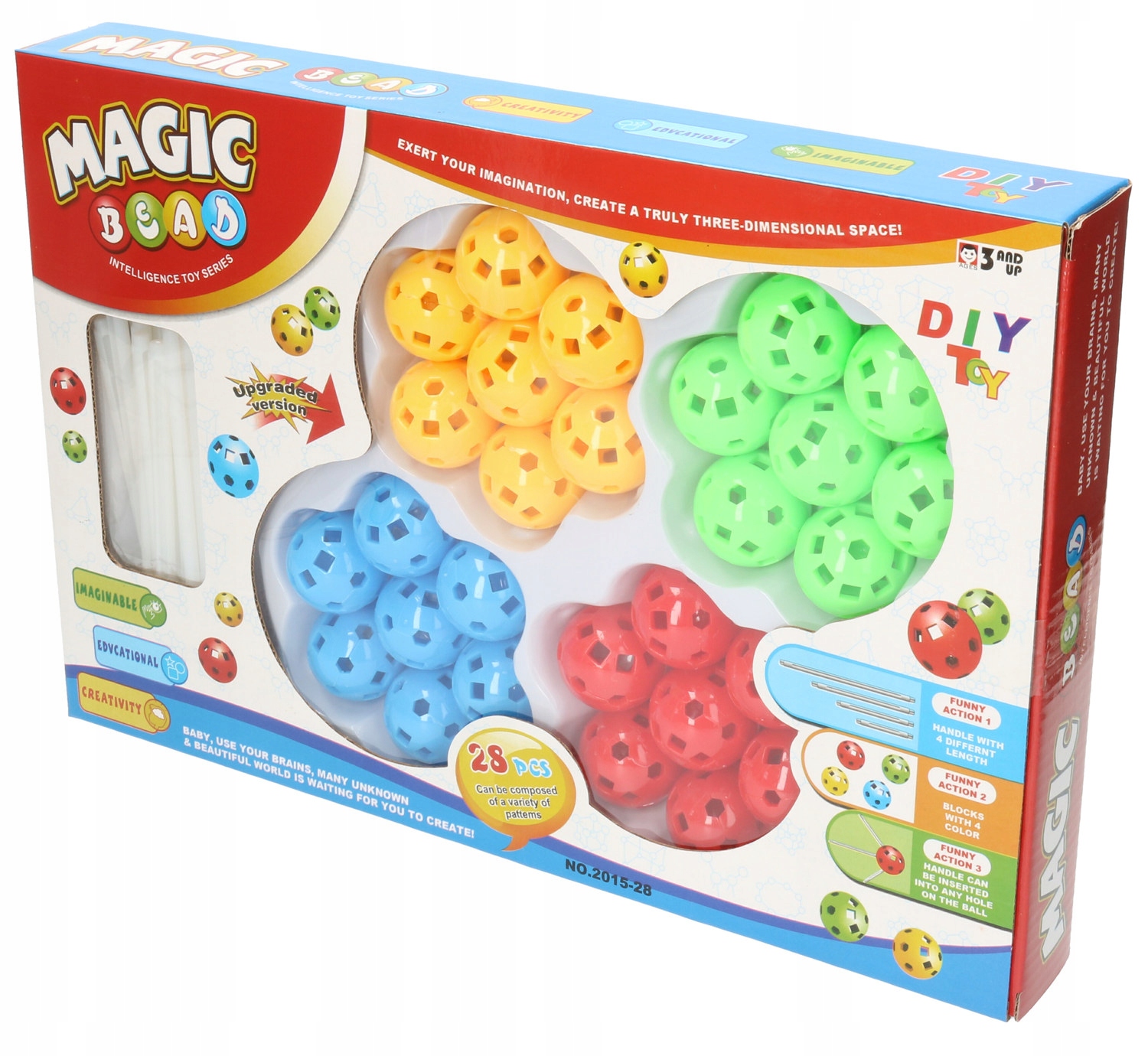 

Klocki przestrzenne 3D patyczki Układanka 1418