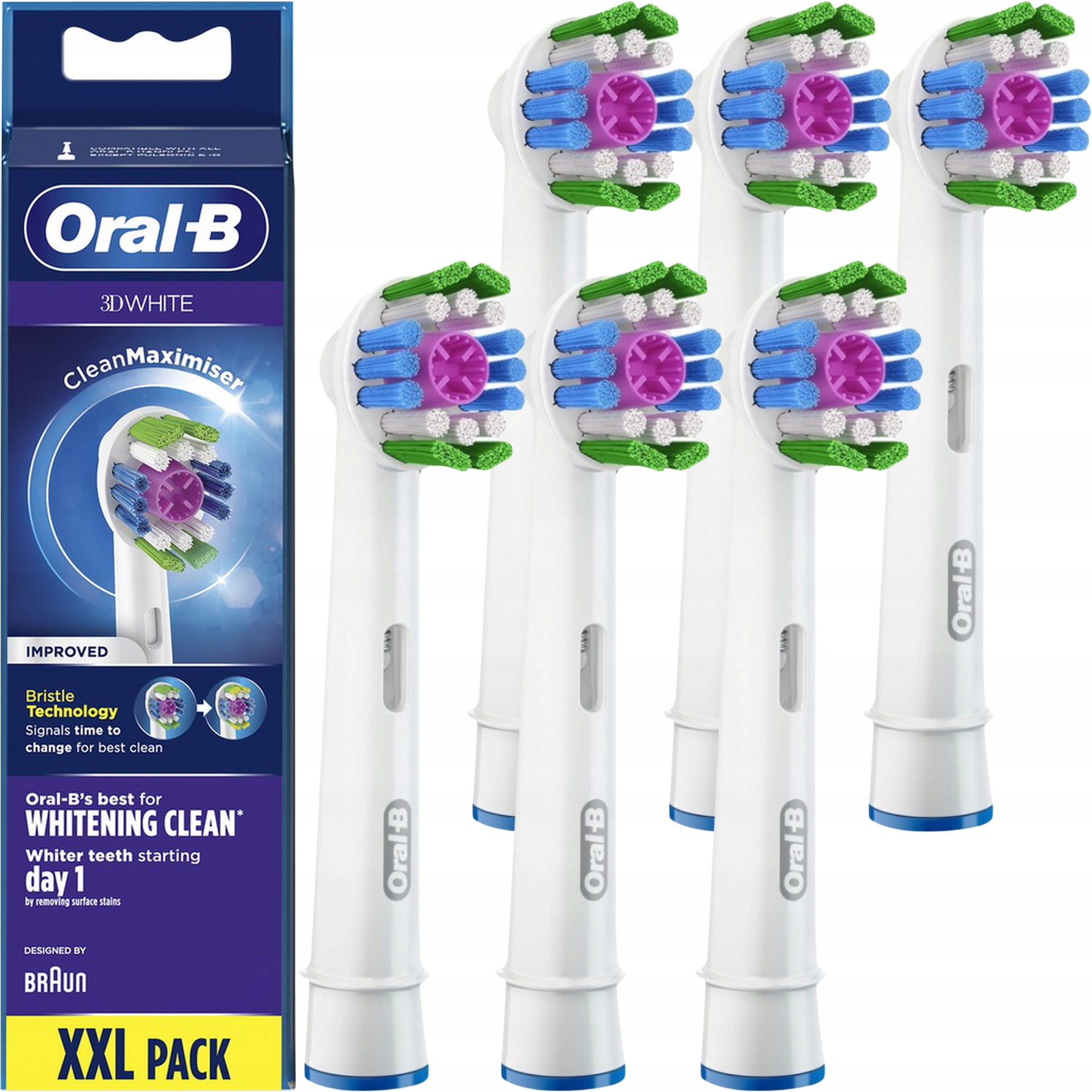 

Oryginalne Końcówki Braun Oral-B 3D White 6 szt