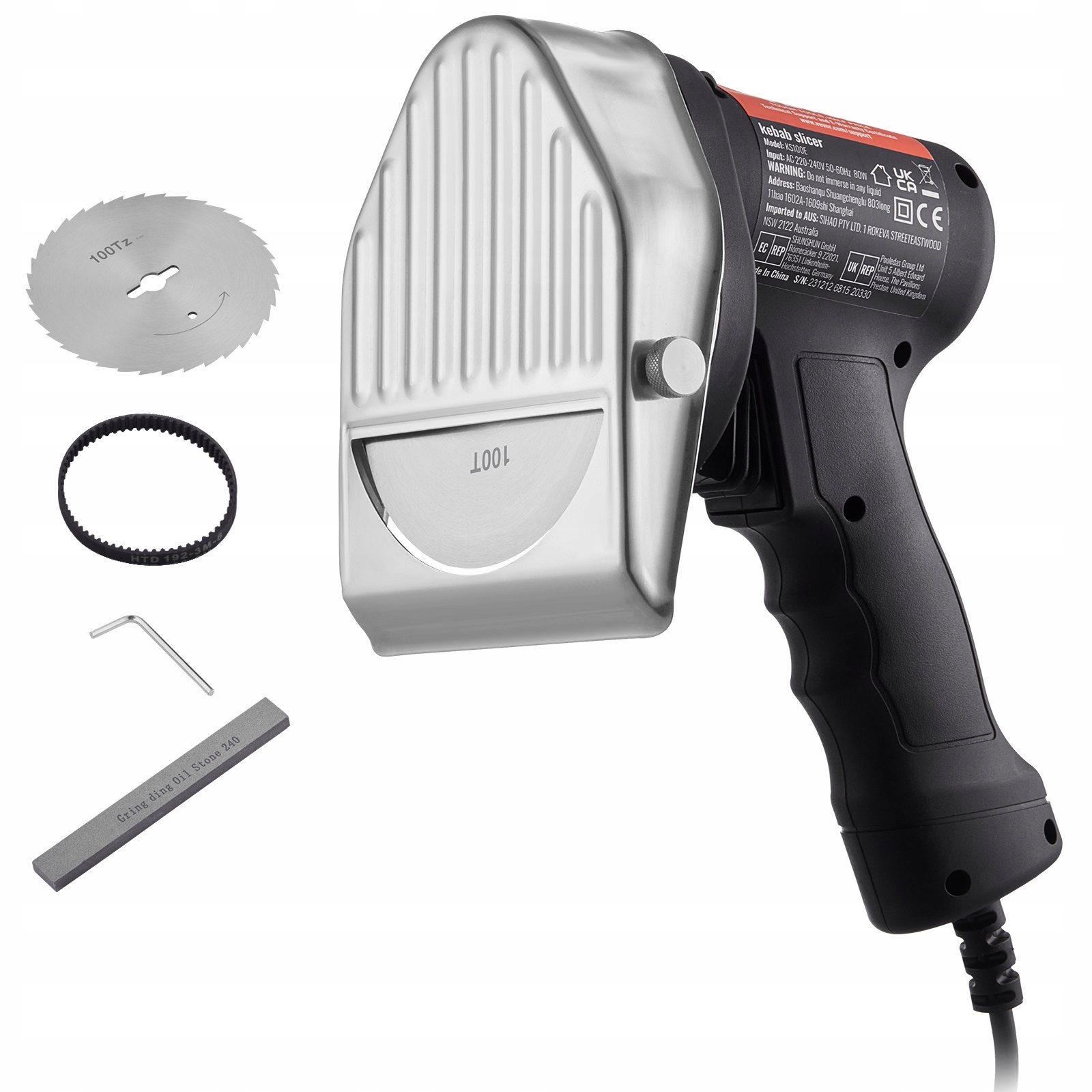 Ostří Nůž Na Kebab Gyros Elektrický Kabel 80 W