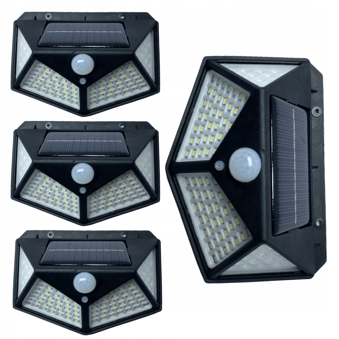 LAMPA SOLARNA 100LED Z CZUJNIKIEM RUCH I ZMIERZCHU Strumień świetlny 1200 lm
