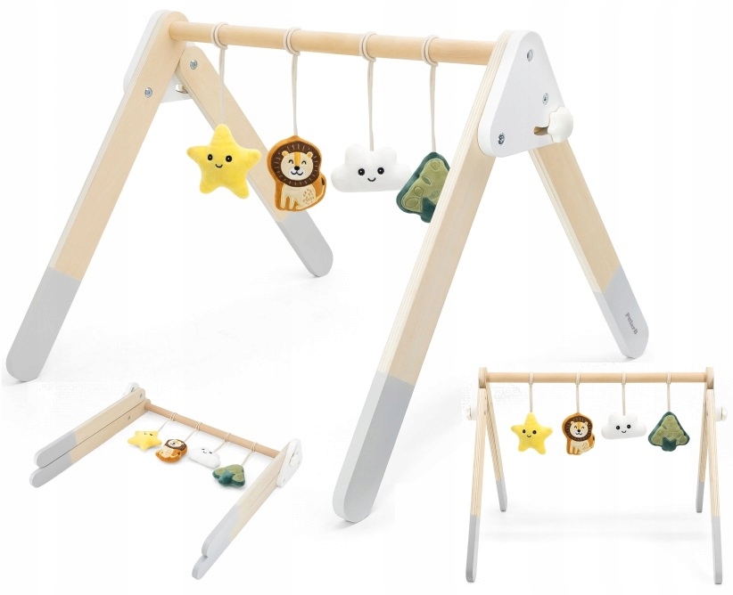 Viga PolarB drewniany pałąk edukacyjny Baby Gym stojak dla niemowląt 44085