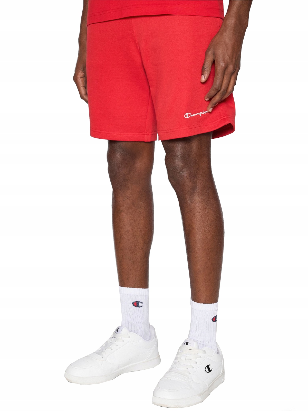 Kraťasy kraťasy Champion 221804-RS067 červené sportovní tepláky bavlna XL